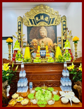 Quá trình bàn giao hoàn thiện bàn thờ Án Gian